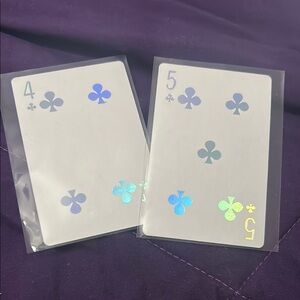 Christian Dior JOY Collectible Playing Cards 4♣ & 5♣